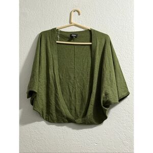 Echo super soft dolman sleeve one size wool blend sweater cozy cardigan